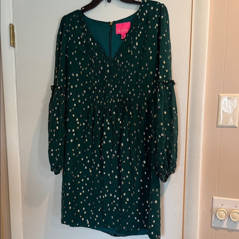 Lilly Pulitzer Green and Gold Dress